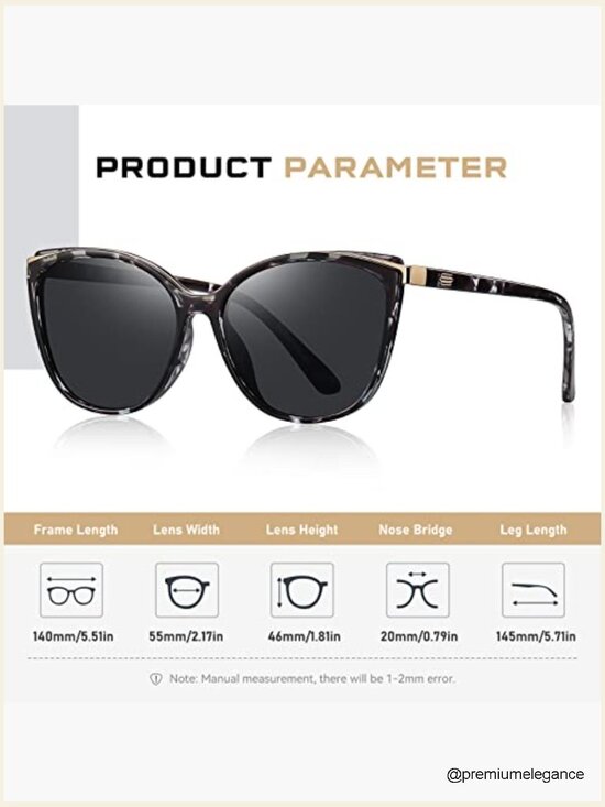 Cat Eye Sunglasses for Women UV400 Protection Trendy Cateye Glasses main image 4
